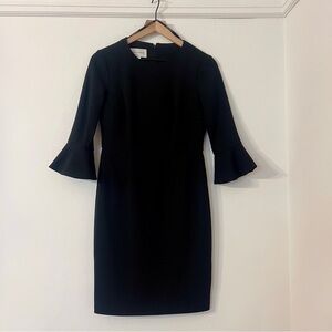 Donna Morgan Bell Sleeve Crepe Sheath Dress size 2 NWOT